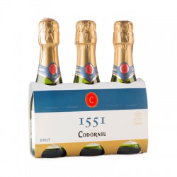 Pack 3 Small bottles Cava Codorniu 1551 Brut 20 cl