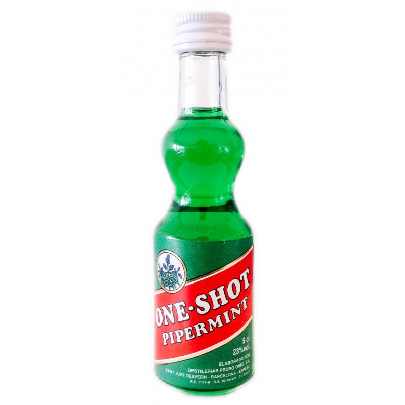 Bouteilles, mini-bouteilles et miniatures de liqueur de menthe PIPERMINT  One Shot au meilleur prix.