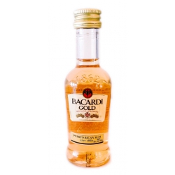 Botellita Miniatura Ron Bacardi Gold