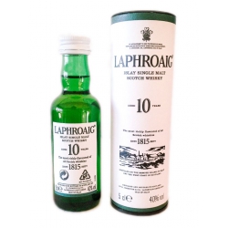 Botellita Miniatura Whisky Laphroaig 10 años